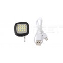 16*3528 50LM 3-Mode Camera Video Night Fill Light for Cell Phones (3.5mm Jack)